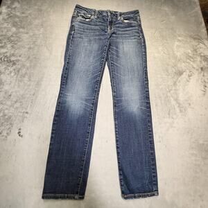 American Eagle Skinny Jeans Womens 4 Blue Medium Wash Stretch Denim 5-Pocket